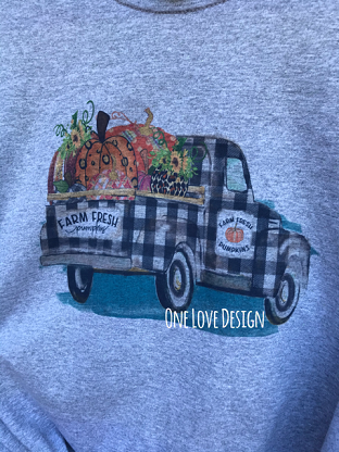 Fall Farm Truck Sublimation Tee