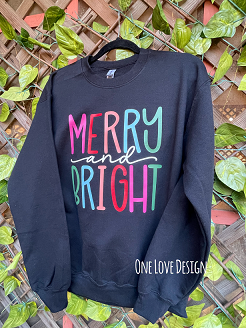 Multi Colored Merry & Bright Tee