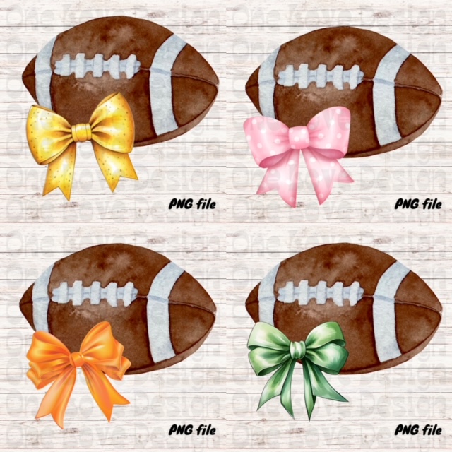 Custom Bow and Football Tee