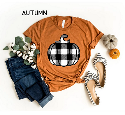 Buffalo Check Pumpkin Tee