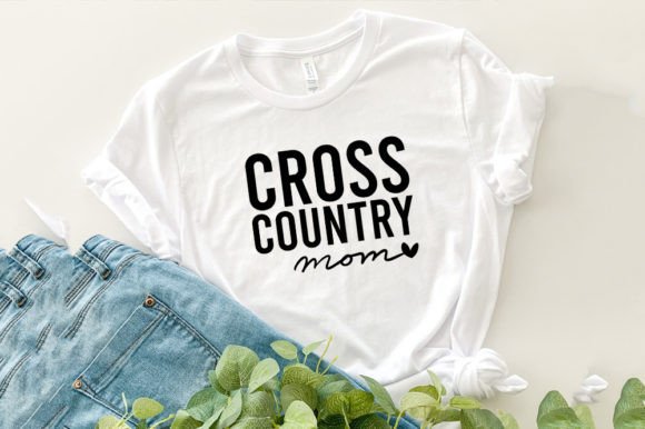 Cross Country Mom Simple Vinyl Tee
