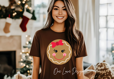 Gingerbread Face Vinyl Tee