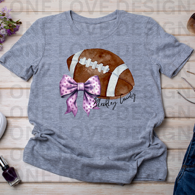 Bow and Football Vinyl Tee