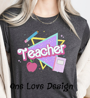 Teacher Barbie Retro Full Color Vinyl Design