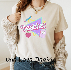 Teacher Barbie Retro Full Color Vinyl Design
