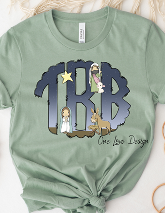 Nativity Monogram Vinyl Tee