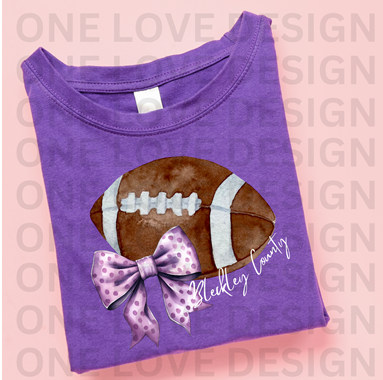 Bow and Football Vinyl Tee