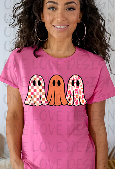 Three Cute Ghost Vinyl Tee or Sweatshirt