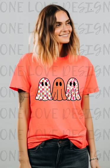 Three Cute Ghost Vinyl Tee or Sweatshirt