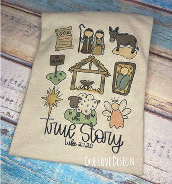 True Story Nativity Sublimation Tee