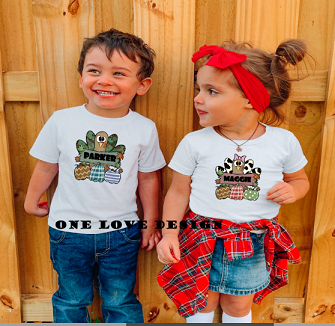 Kids Personalized Turkey Tee