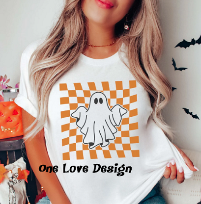 Checkered Ghost Vinyl Tee