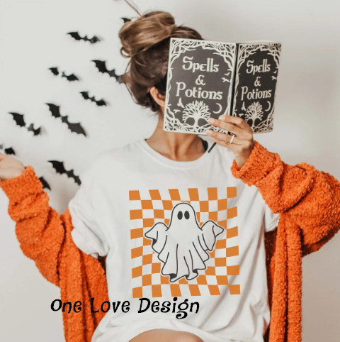 Checkered Ghost Vinyl Tee