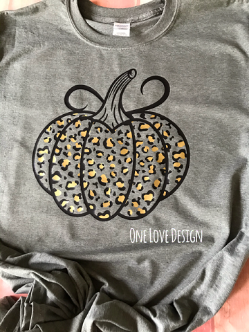 Leopard Pumpkin Vinyl Tee