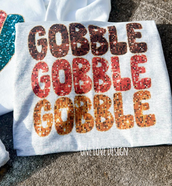 Faux Glitter Thanksgiving Sublimation Tee