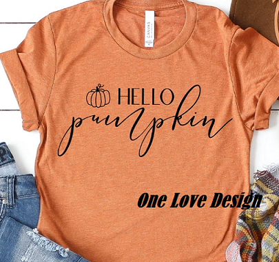 Hello Pumpkin Vinyl Tee