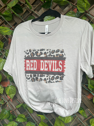 Red Devils Leopard Sublimation Tee