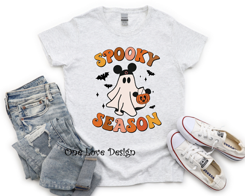 Spooky Season Mouse Ghost Sublimation Tee