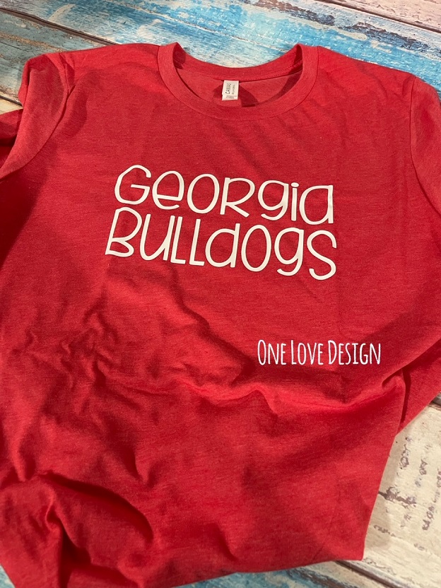 Basic Georgia Bulldogs Vinyl Tee