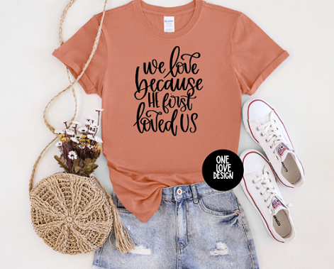 We Love Because Vinyl Tee