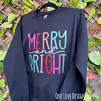 Multi Colored Merry & Bright Tee