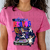 Bright and Colorful Braves Vinyl Tee