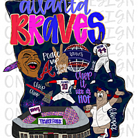 Bright and Colorful Braves Vinyl Tee