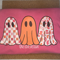 Three Cute Ghost Vinyl Tee or Sweatshirt