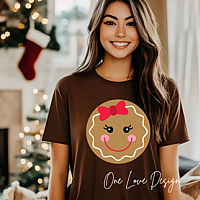 Gingerbread Face Vinyl Tee