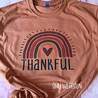 Thankful Rainbow Sublimation Tee