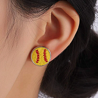 Softball Stud Earrings