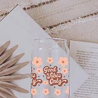 Good Vibes Only Glass Cup