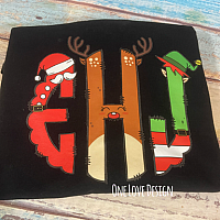 Christmas Monogram Tee