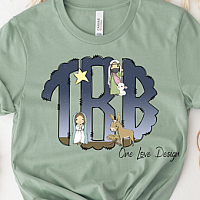 Nativity Monogram Vinyl Tee