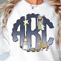 Nativity Monogram Vinyl Tee