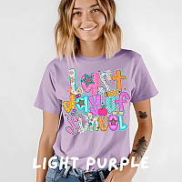 Bright Pattern Last Day of School Tee
