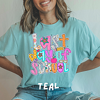 Bright Pattern Last Day of School Tee