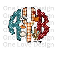 Vinyl Thanksgiving Monogram Tee