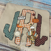 Vinyl Thanksgiving Monogram Tee