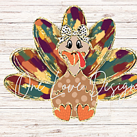 Colorful Glitter Turkey Vinyl Tee