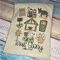 True Story Nativity Sublimation Tee