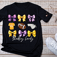 BC Rows Of Bows Football Vinyl Tee