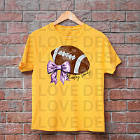 Bow and Football Vinyl Tee