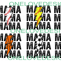 Mama Sports Lightning Bolt Sublimation Tee