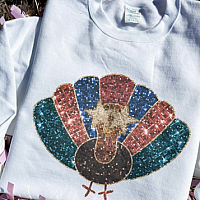 Faux Glitter Thanksgiving Sublimation Tee