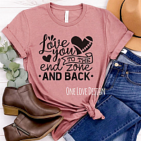 Love You To The End Zone and Back Vinyl Tee